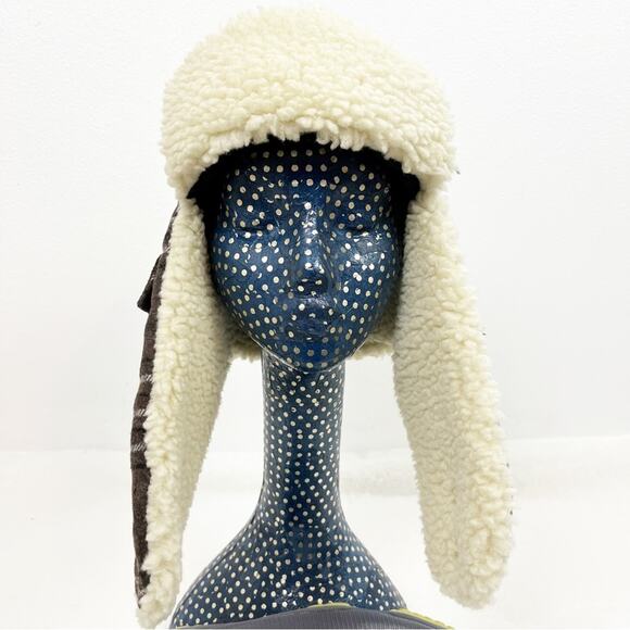 Stetson Mens Plaid Sherpa Hat Trapper Ushanka Winter Large - Picture 2 of 11